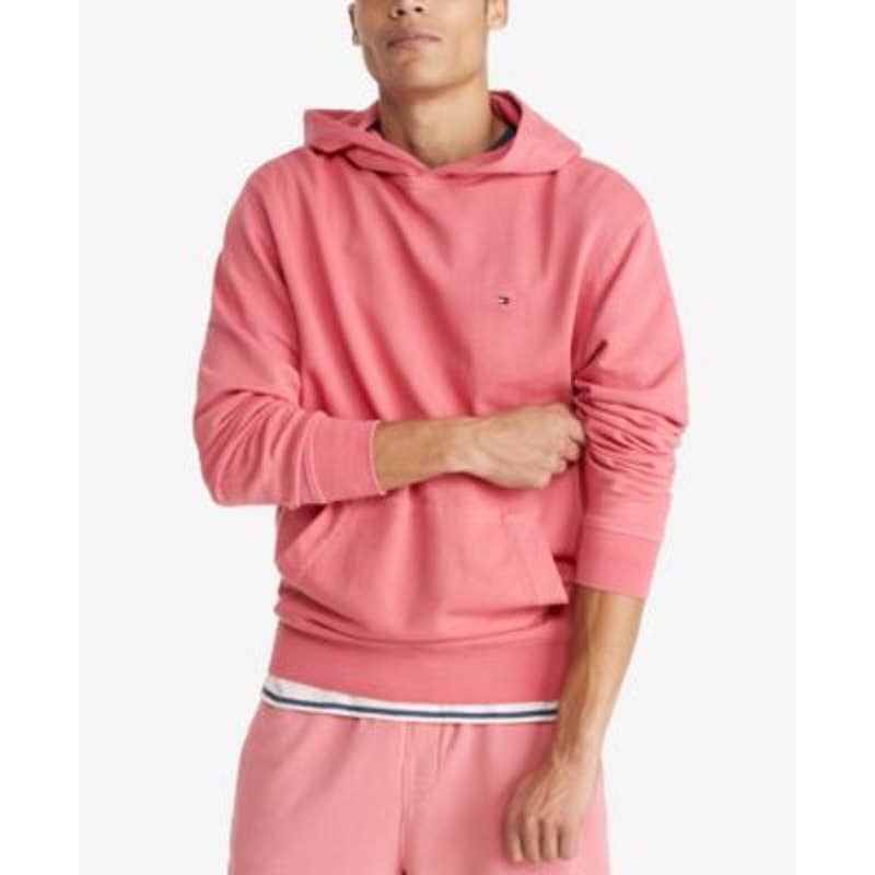Tommy Hilfiger Men's Garment Dyed Passion Red Hoodie