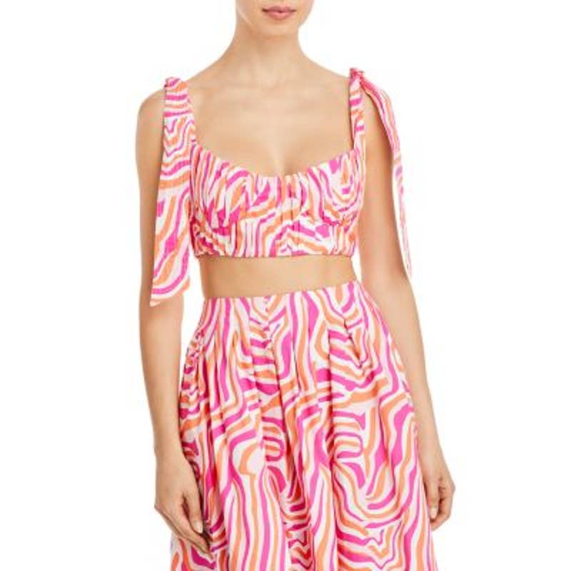 Solid & Striped Ladies White, Pink, & Orange "The Frankie Bra" Top