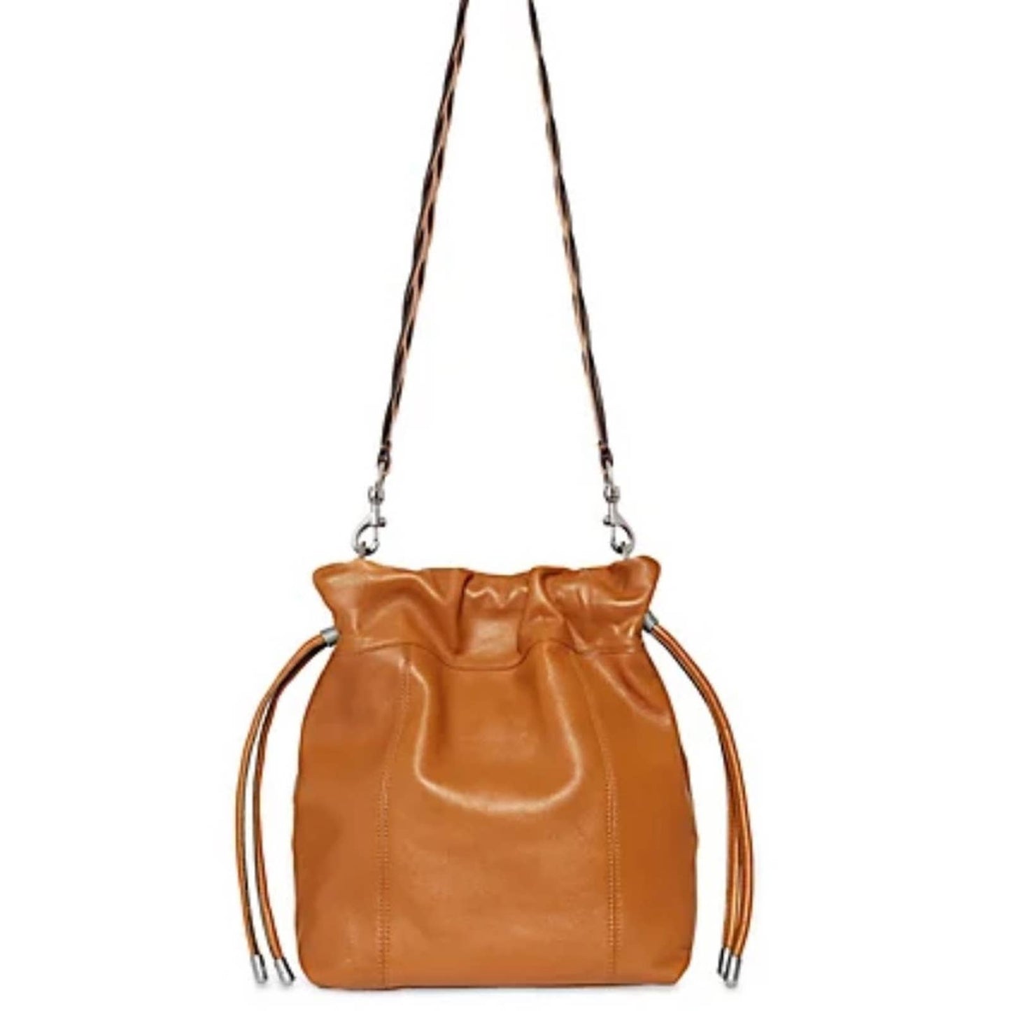 Rebecca Minkoff Caramel Brown Pebbled Leather Shoulder Bag w/ Gold Hardware