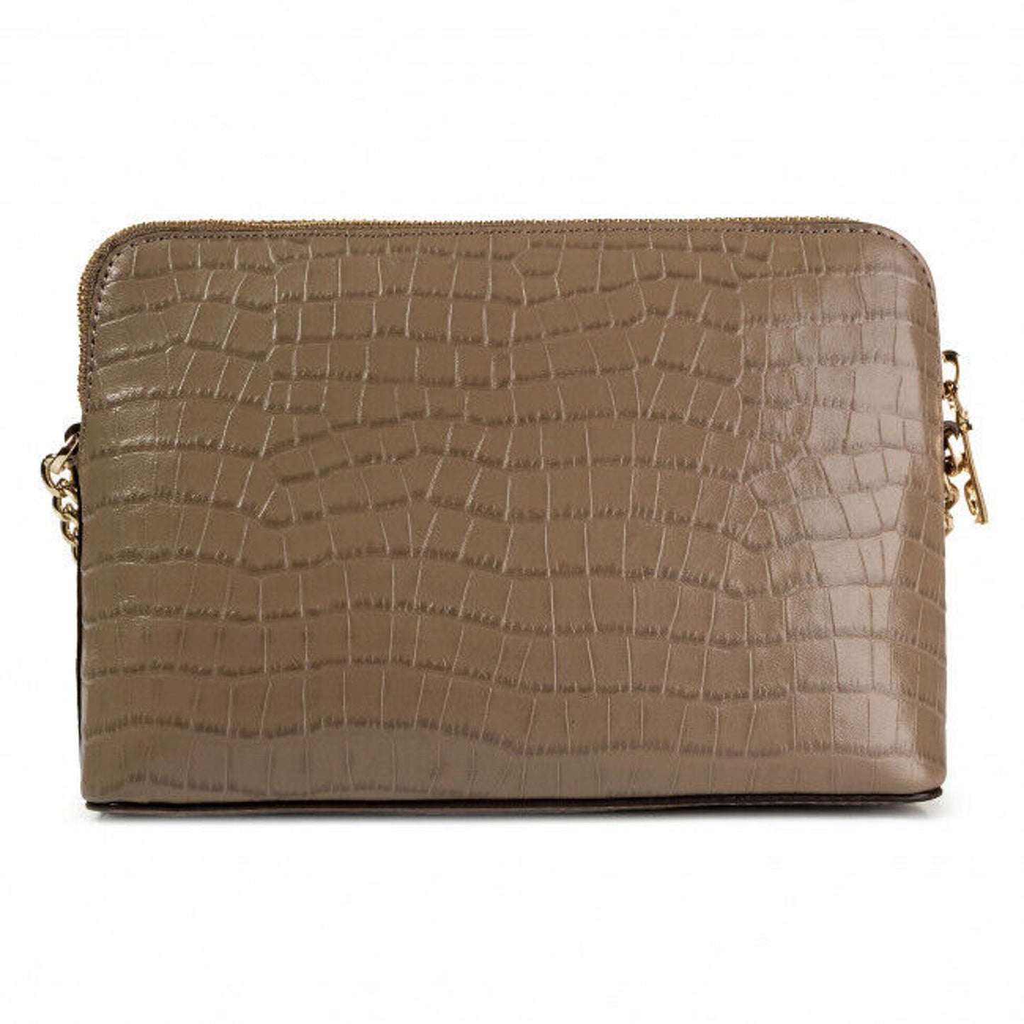 DKNY BRYANT DOME ICONIC CROSSBODY, EMBOSSED DUNE LEATHER