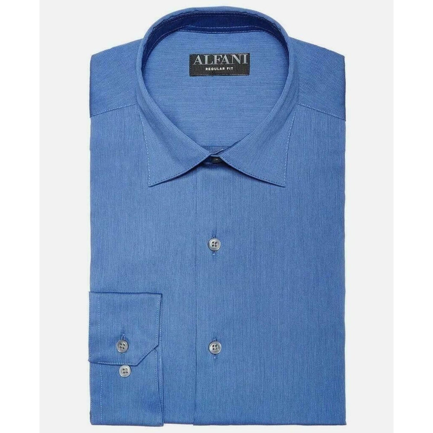 ALFANI, Men's Dark Blue Pinstriped Fashion Button Up Shirt