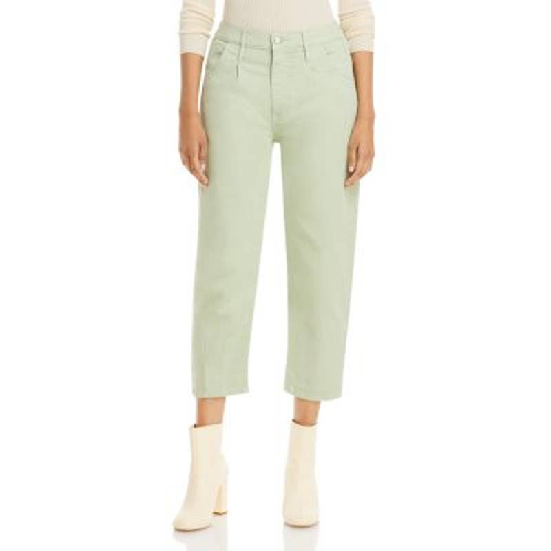 AQUA Ladies Sage Green Driftwood Cropped Jeans
