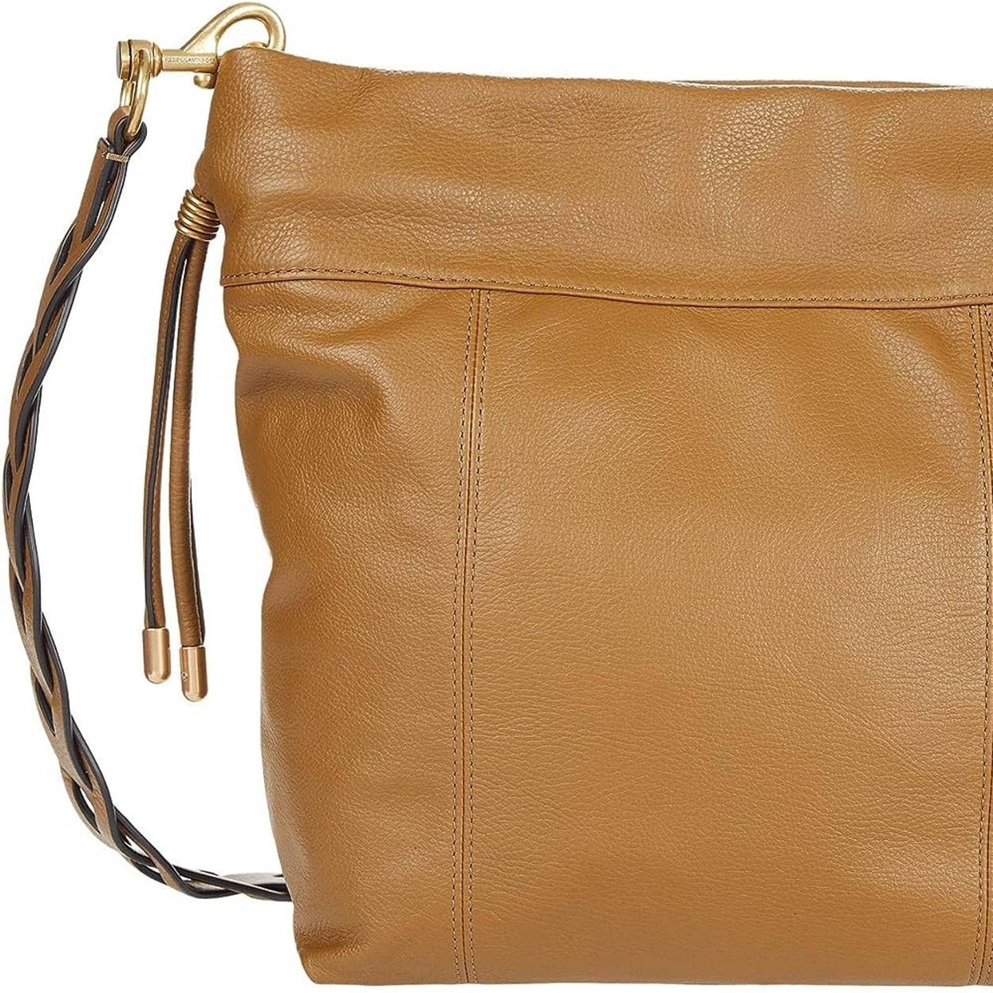Rebecca Minkoff Caramel Brown Pebbled Leather Shoulder Bag w/ Gold Hardware