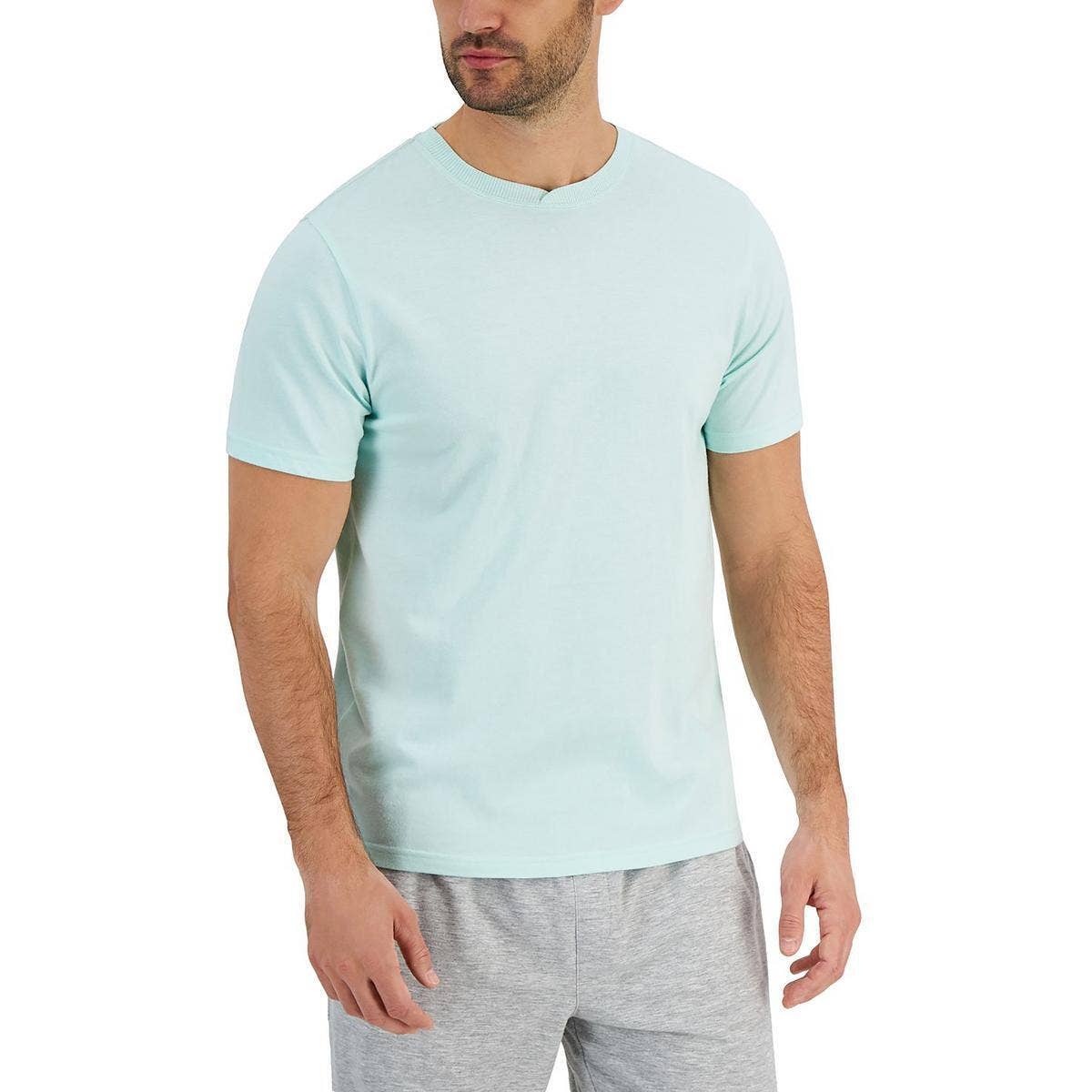 Club Room Men's Bay Teal Blue Short Sleeve Tee Shirt