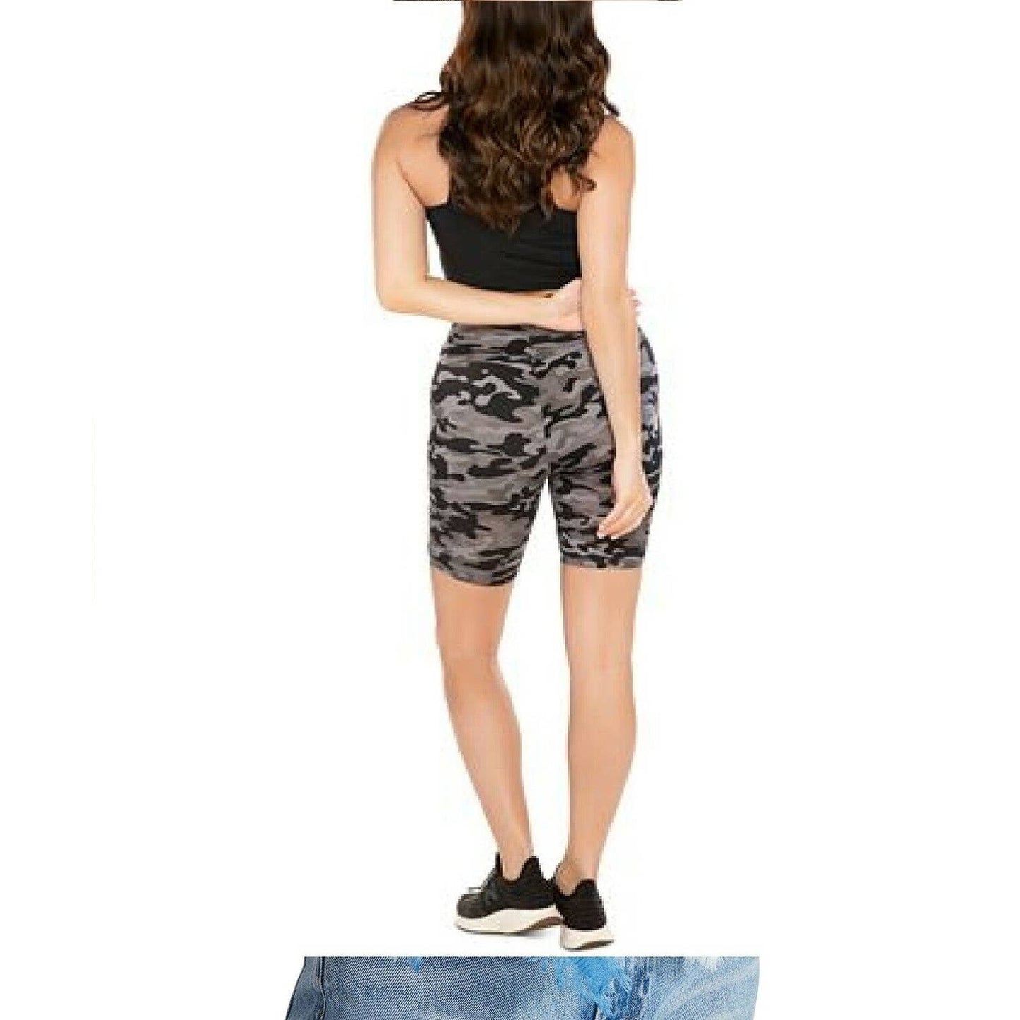 MIRACLE SUIT WOMEN'S ATHLEISURE BIKE SHORT GRAY CAMO