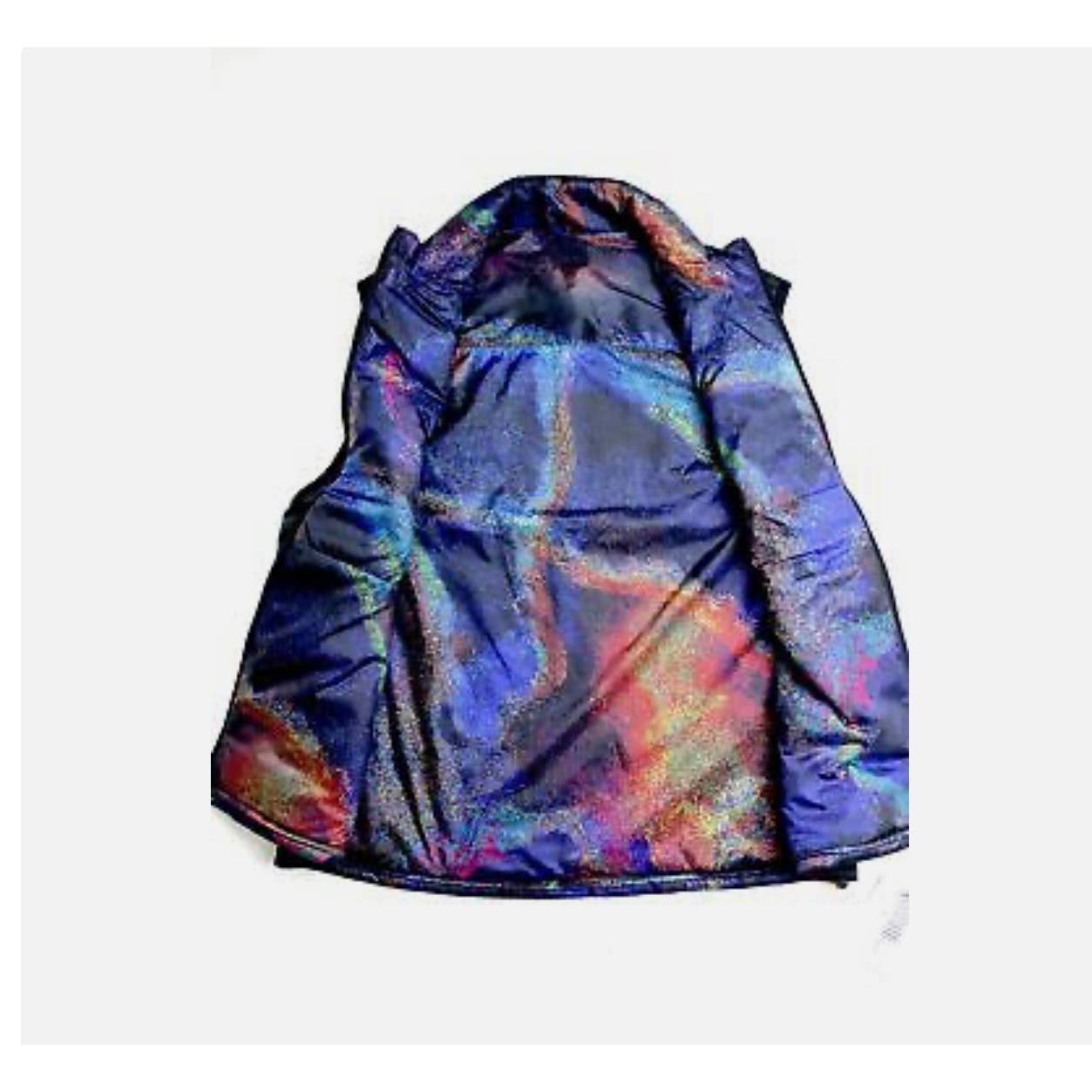 Paul Smith Men's Reversible Down Vest, Black & Multi-Color Galaxy