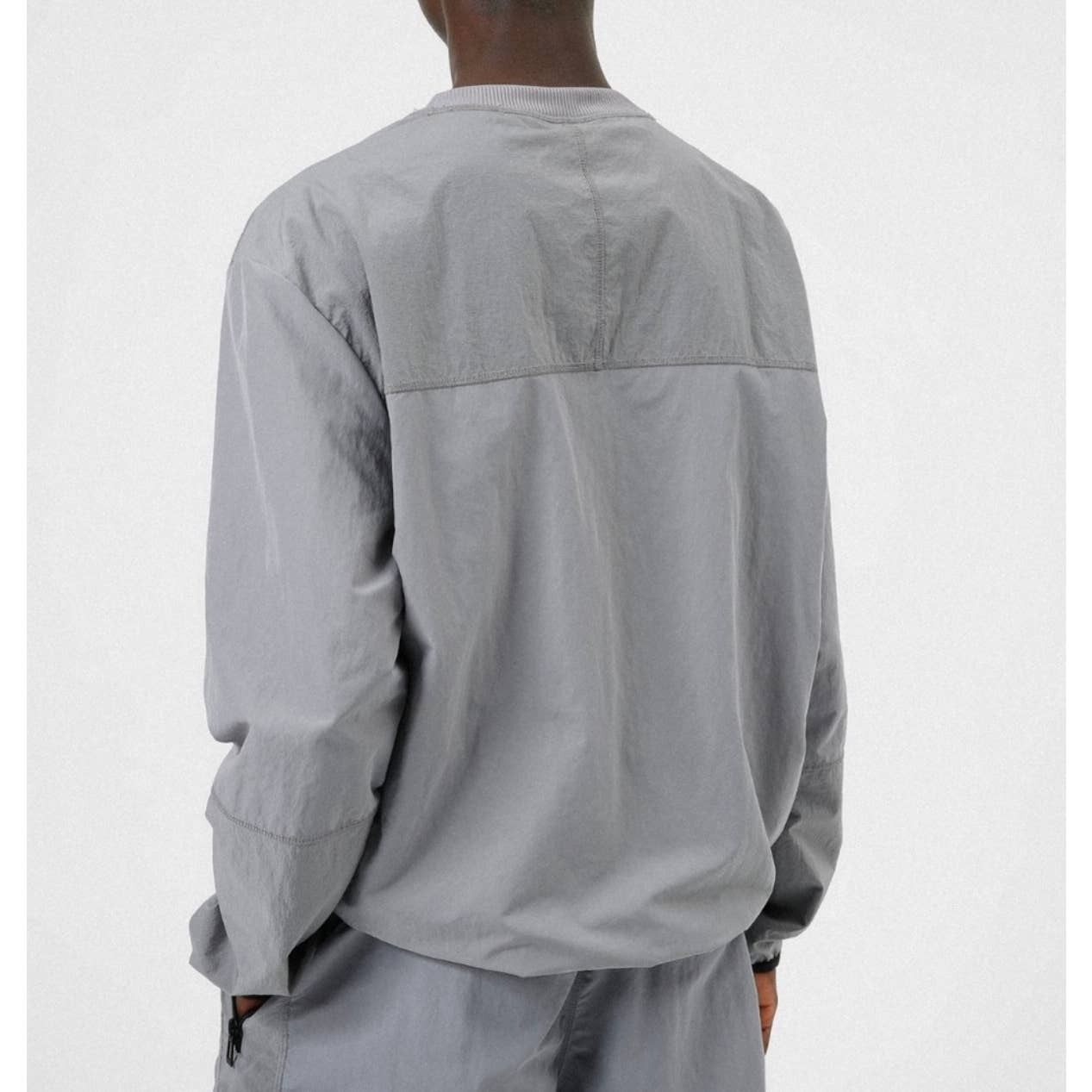 Hugo Boss Men's "Dennon" Silver Crewneck Sweatshirt w/ Reflective Detail