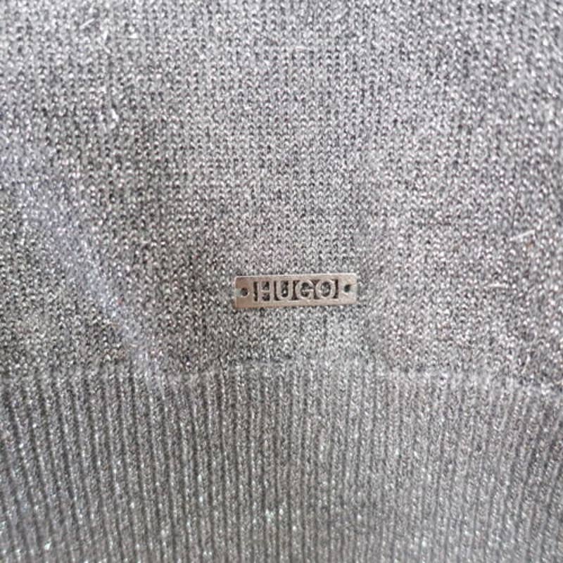 HUGO HUGO BOSS OVERSIZED-FIT WOOL-BLEND SWEATER WITH SPARKLE EFFECT