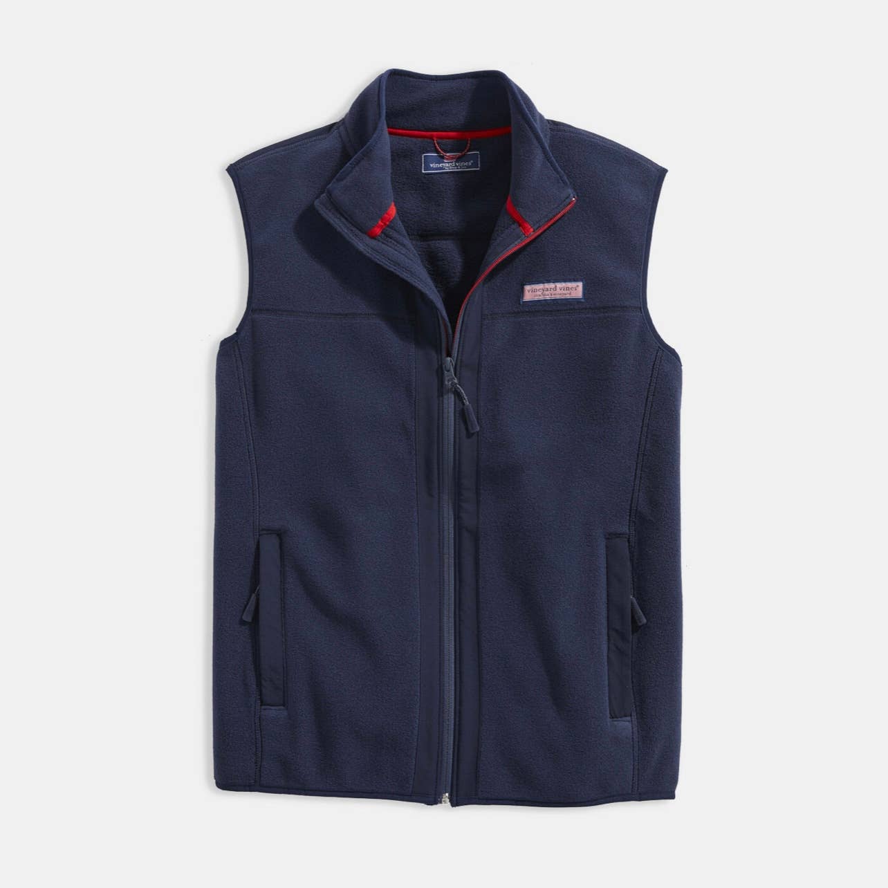 Vineyard Vines Men's Navy Blue "Harbor" Fleece Vest, Zip Up