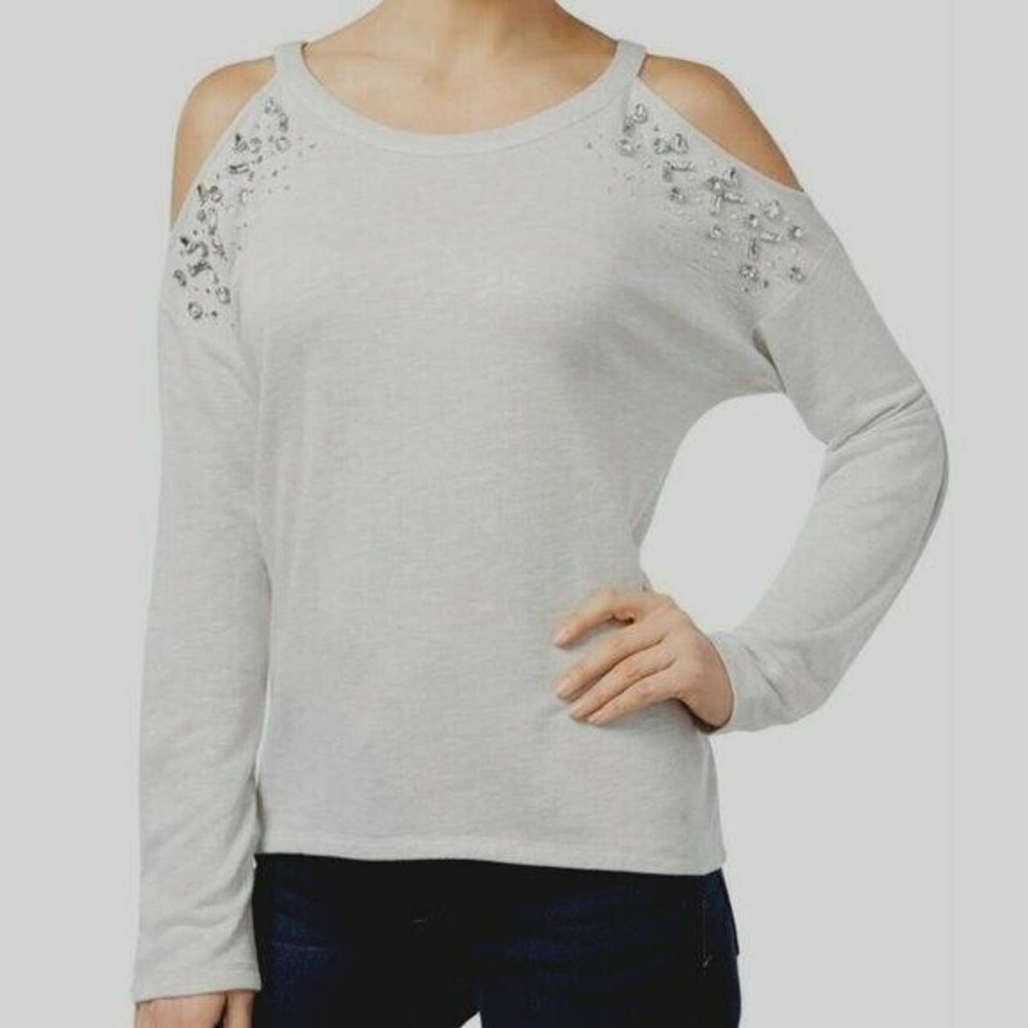 INC INTERNATIONAL CONCEPTS, Ladies Light Heather Gray Night Rider, PM