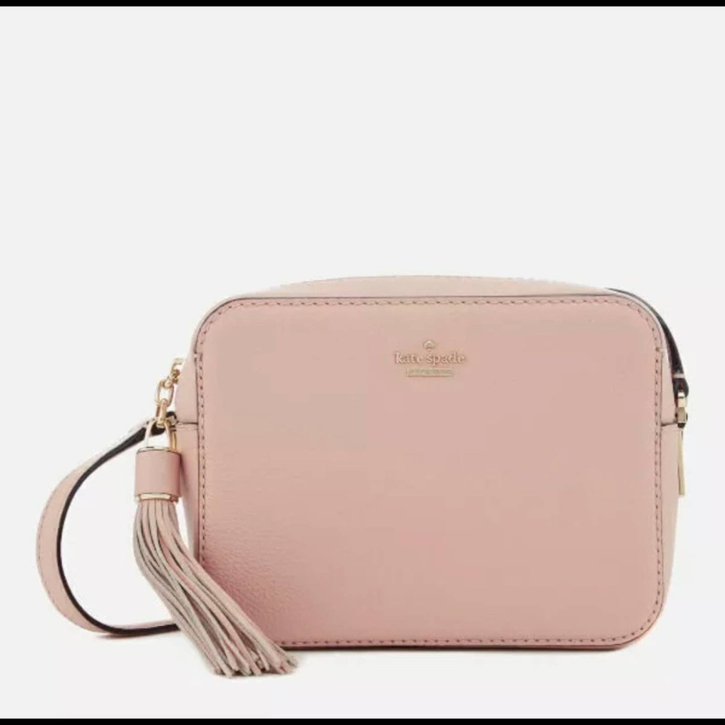 Kate Spade “Kingston Drive” Pale Pink Leather Crossbody Bag, Gold Hardware