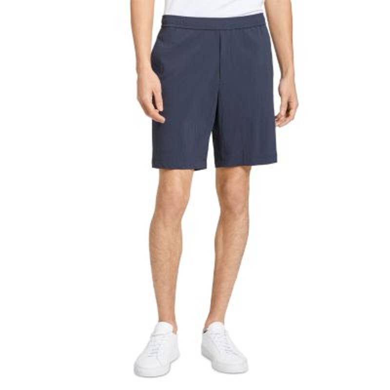 Theory Men's Basalt Black Kelso Shorts, Drawstring Waist