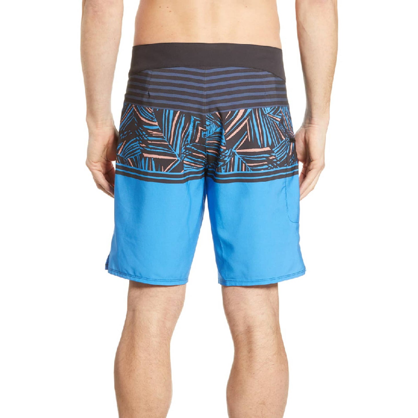 PATAGONIA STRETCH PLANING SWIM TRUNKS RAIN FERN STRIPE PORT BLUE 19"