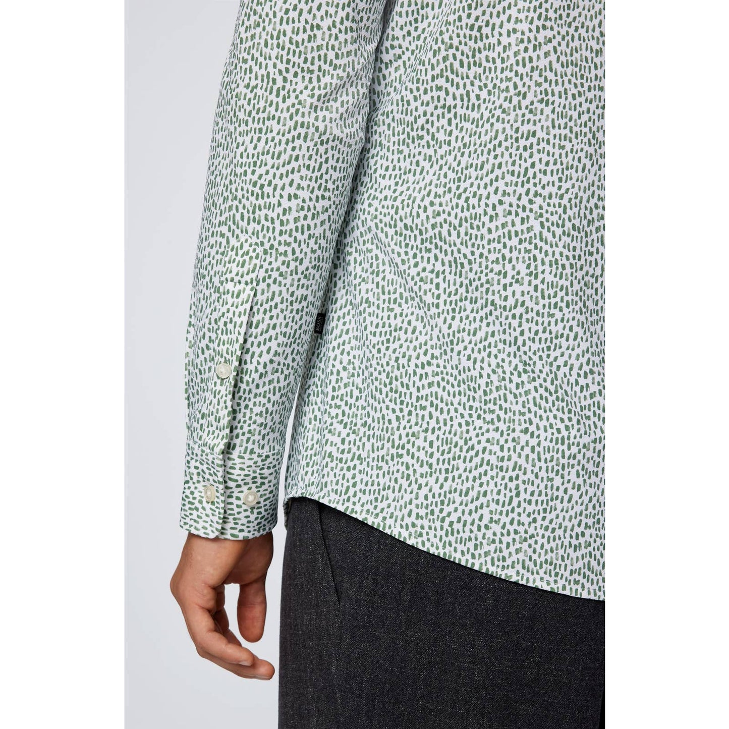 BOSS HUGO BOSS SLIM-FIT SHIRT IN PRINTED PERFORMANCE-STRETCH JERSEY