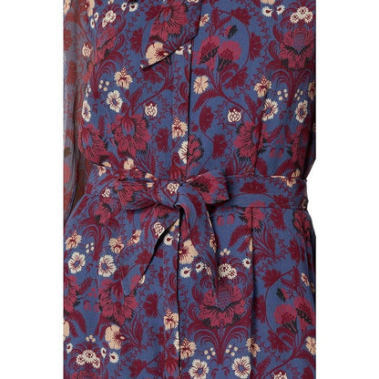 Paige Vittoria Floral Pure Silk Dress Amethyst Multi, Size Small