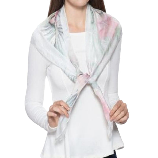 Giani Bernini Pink & Green Blush Neutral Monogrammed Scarf, One Size