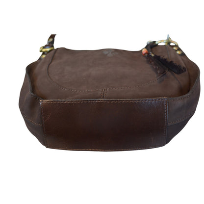 Patricia Nash "Caletta" Crossbody in Chocolate Nubuck Suede