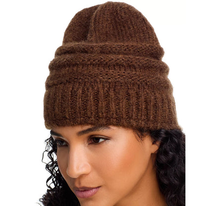 Kyi Kyi Women's Knit Beanie Hat In Brown