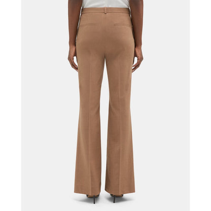 Theory High-Waist Flare Pant in Palomino Stretch Wool