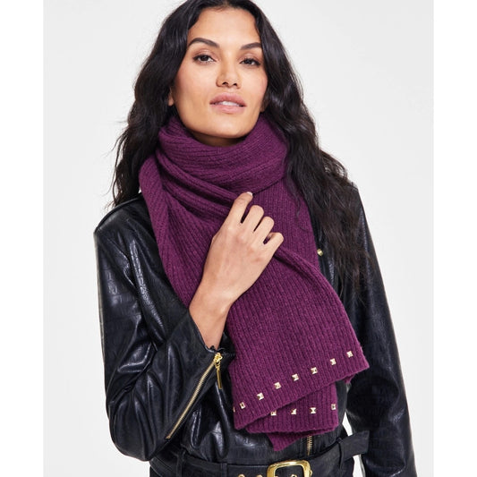 I.N.C. International Concepts Studded Scarf Women's One Size Plum Neck Warmer