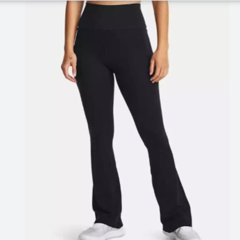 Under Armour Solid Black Straight Leg Yoga Pants, High Waisted, Size Small, NWT!