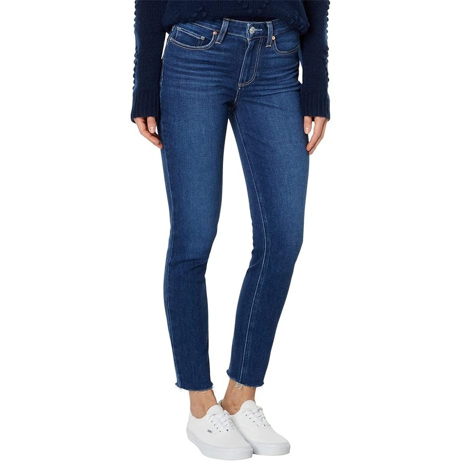 Paige Women's Bombshell Ankle Raw Hem Jeans in Chapel Wash, Size 26