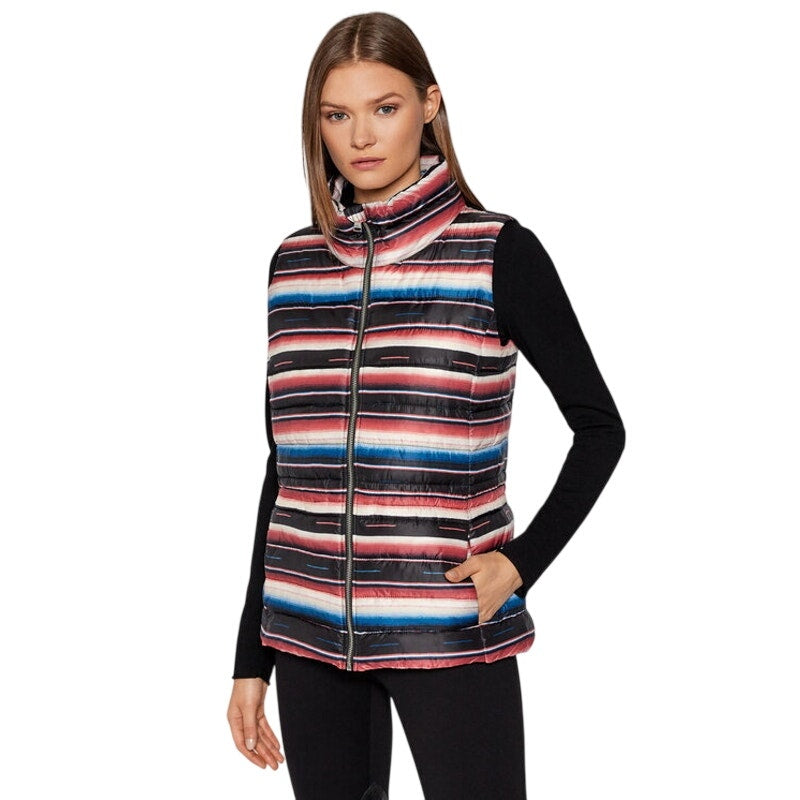 Lauren Ralph Lauren Women's Striped Vest Puffy Nylon