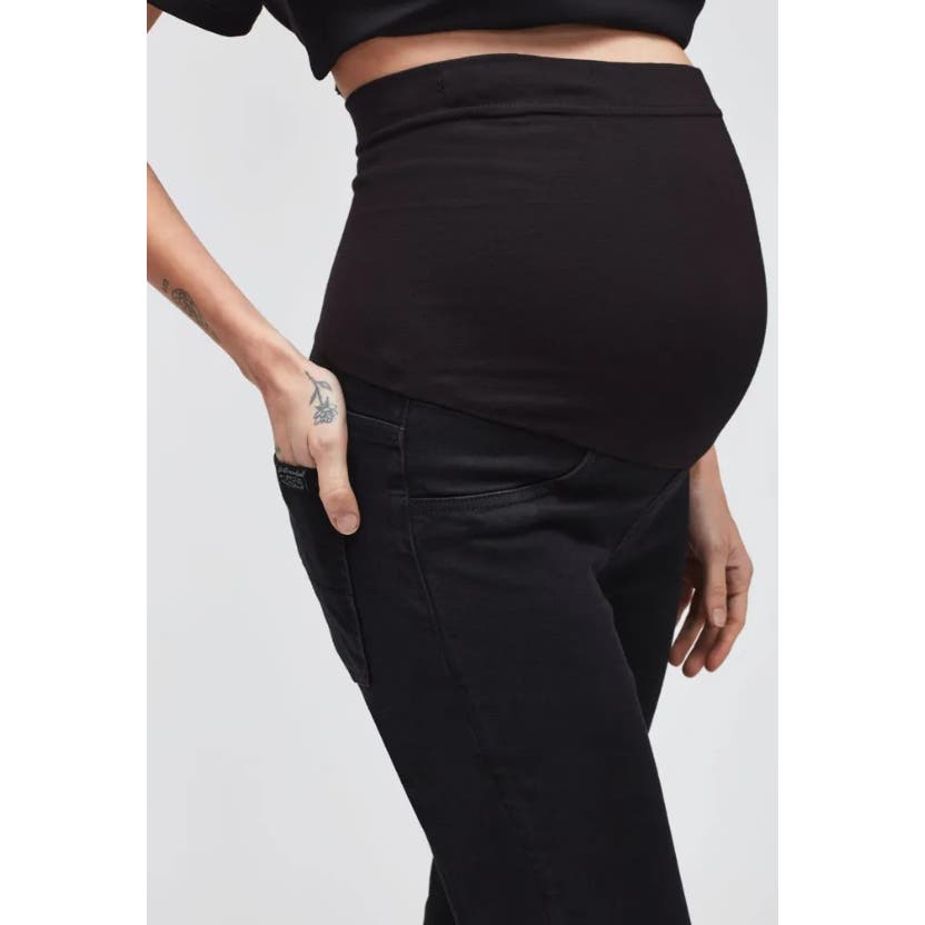 7 FOR ALL MANKIND STRAIGHT MATERNITY SLIM ILLUSION LUXE GRAVITY, Size 24