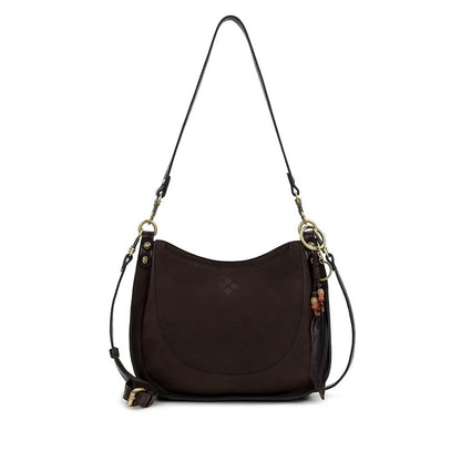 Patricia Nash "Caletta" Crossbody in Chocolate Nubuck Suede