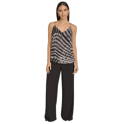 Calvin Klein Women's Printed V-Neck Camisole in Black Cream