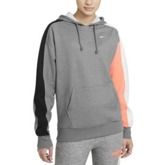 NIKE Gray & Orange Colorblock Hoodie, Oversized Fit, Size Large, NWT!!