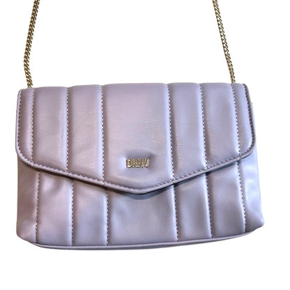DKNY Lexington Quilted Crossbody Chain Clutch In Lavender