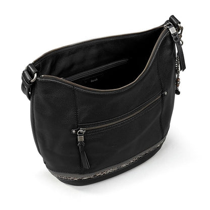 The Sak Women's "Sequoia" Hobo Bag in Black Snake Block
