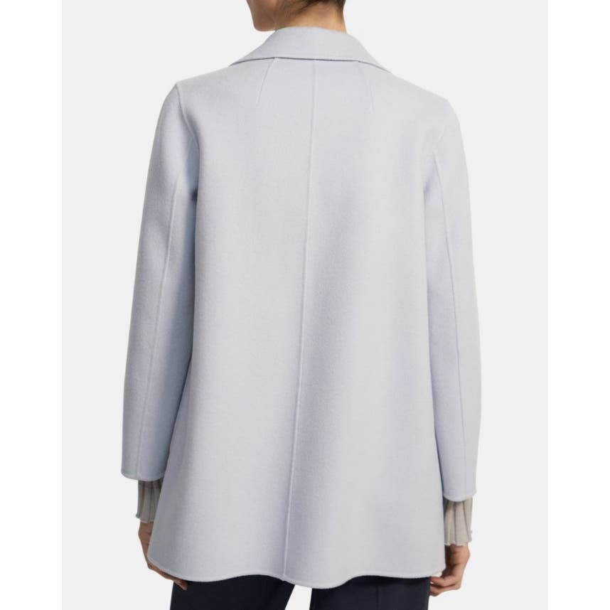 THEORY Clairene Jacket in Double-Face Wool-Cashmere in Harbor Melange, Medium