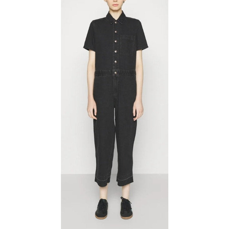 Levi's Women's Black Cotton Short Sleeve Jumpsuit "So Far So Good"