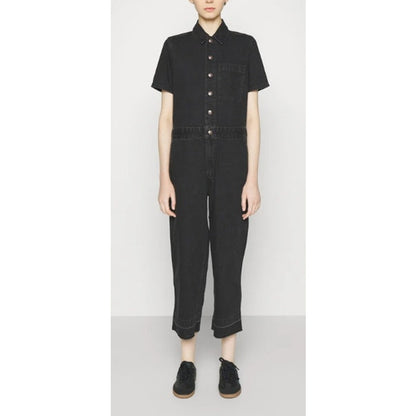 Levi's Women's Black Cotton Short Sleeve Jumpsuit "So Far So Good"