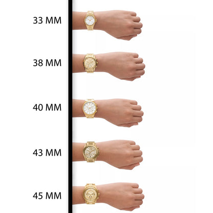 Michael Kors Women's Camille Chronograph Rose Gold-Tone Stainless Steel Bracelet Watch 43mm