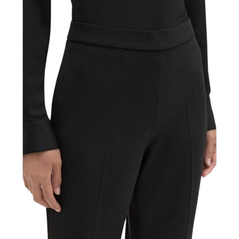 THEORY Women's Treeca 4K Pull-On Pants in Double-Knit Jersey Black