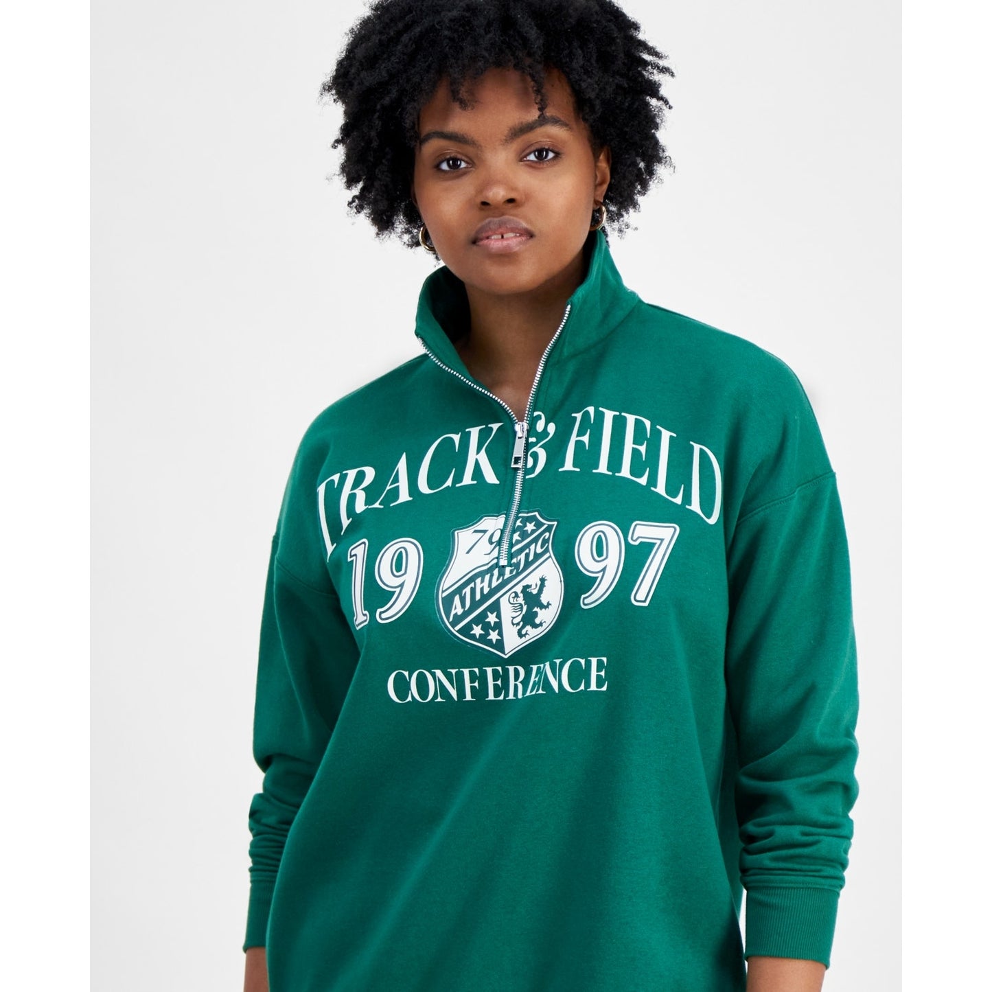 Self Esteem Juniors' Track & Field Quarter-Zip Sweatshirt