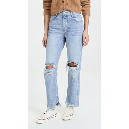 Free People Women's Tapered Baggy Boyfriend Jeans