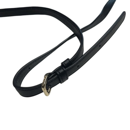 DKNY Quilted Black Leather Bucket Bag, Crossbody Strap, Gold Hardware
