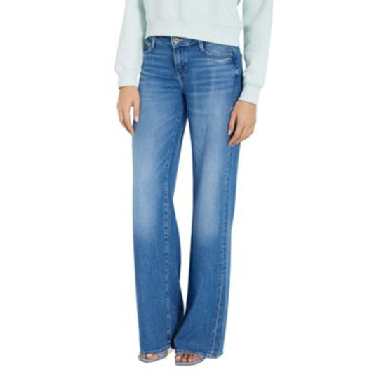 GUESS Women's Sexy Palazzo Jeans in Marseille Medium Wash Denim