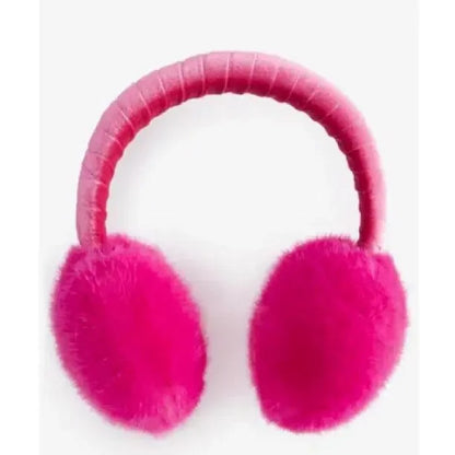 On 34th Women's Faux-Fur Earmuffs Boxed Gift in Bright Pink