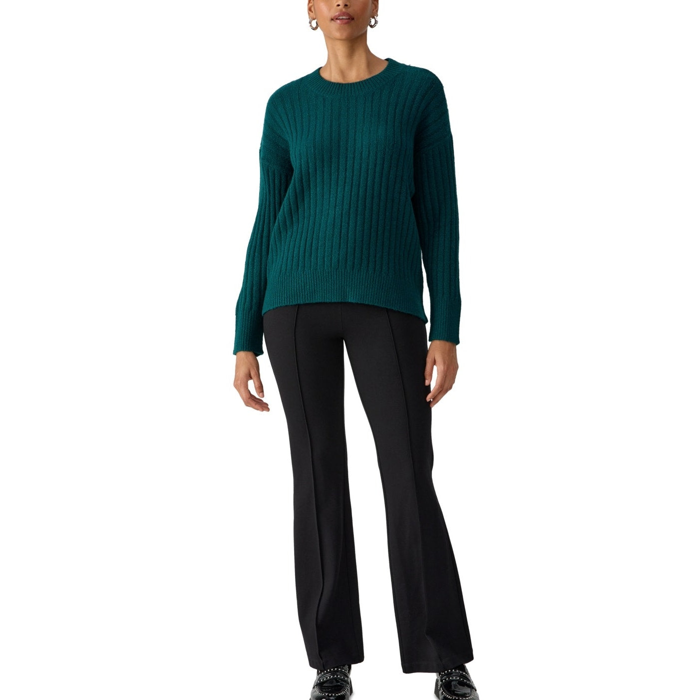 Sanctuary Women's Ribbed Crewneck Sweater In Jade