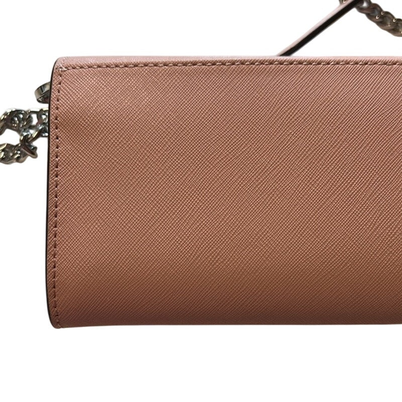 Michael Kors Jet Set Medium Saffiano Leather Convertible Wallet Chain Bag, Pink
