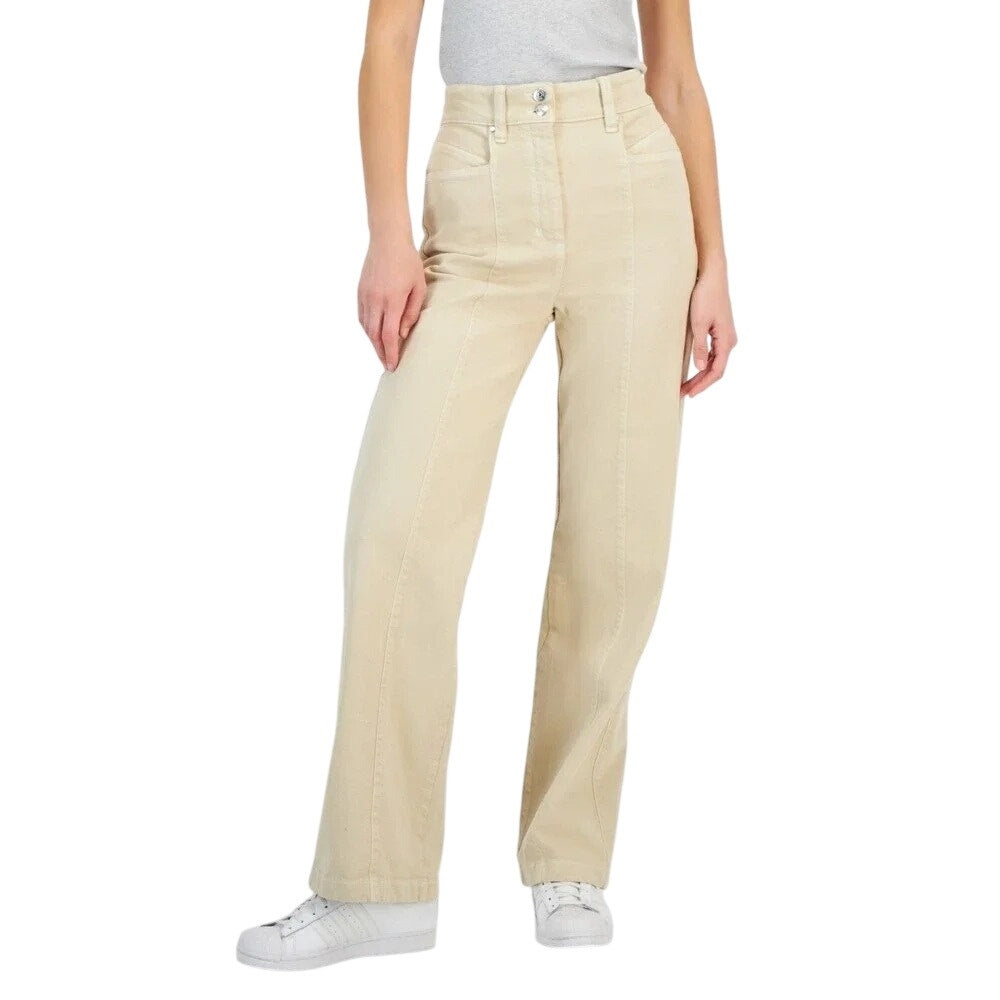 Hugo BOSS Orange High-Waist Wide Leg Jeans in Tolala Wash Denim