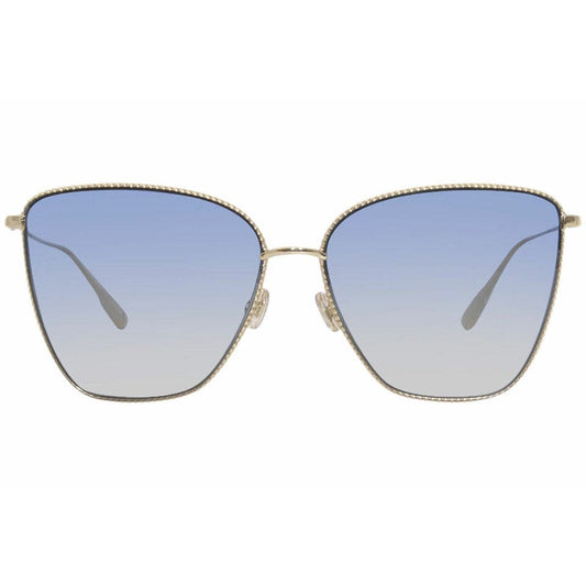 Dior Gold Studded “Society 1S” Sunglasses w/ Light Blue Lenses