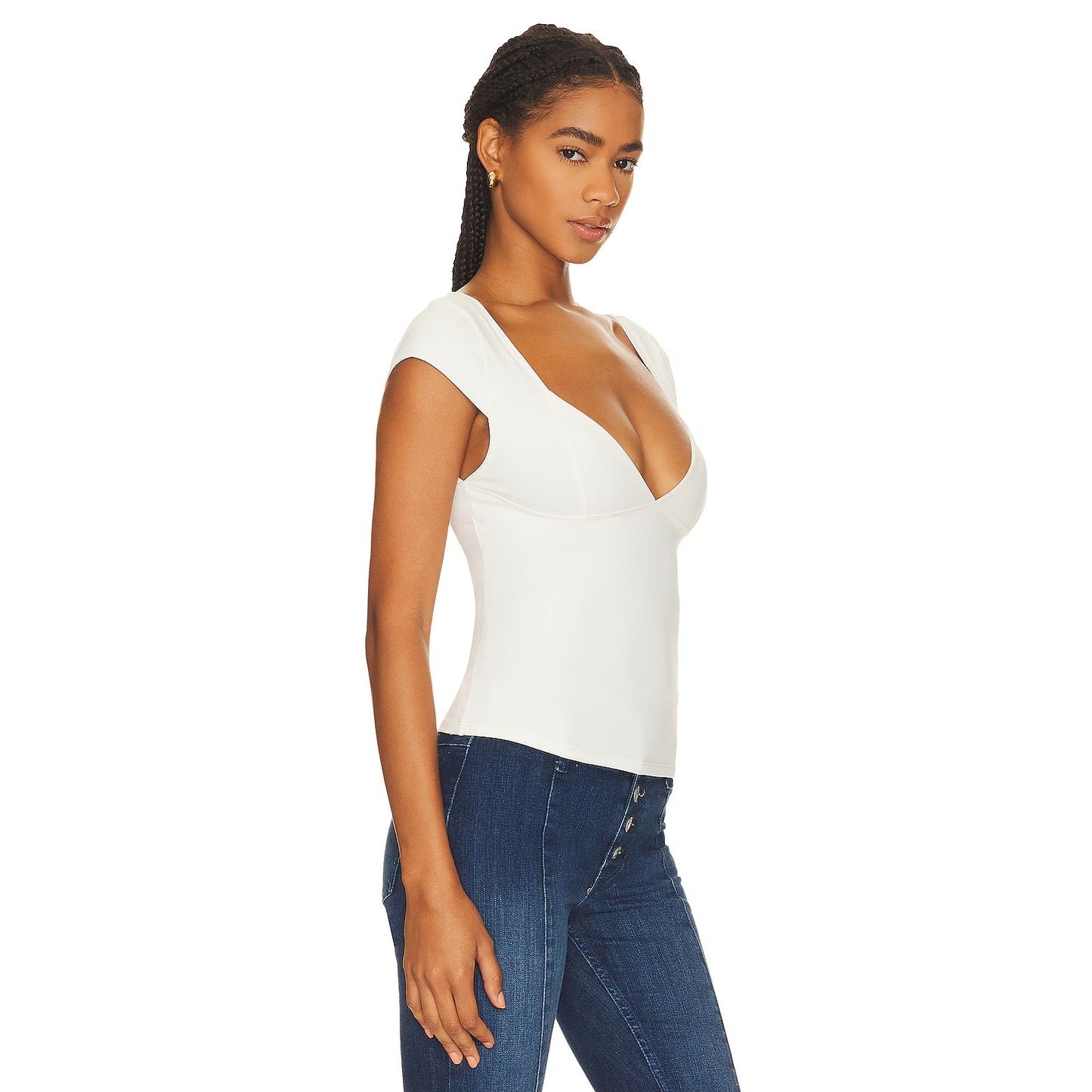 Free People Intimately FP Women's Duo Corset Cami Top in Ivory