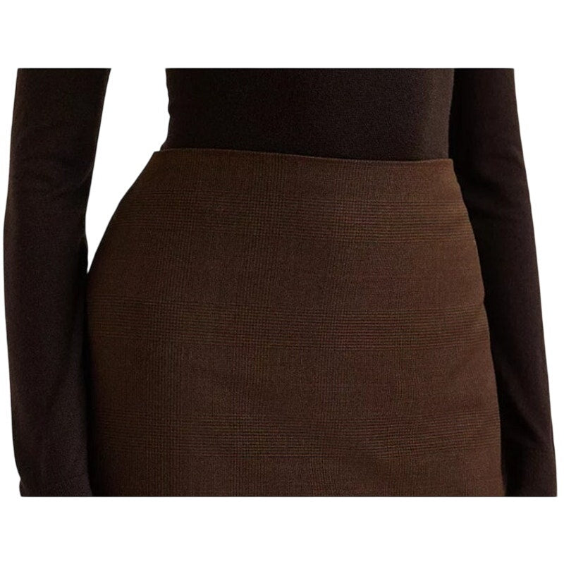 Lauren Ralph Lauren Women's Glen Plaid Wool-Blend Mini Skirt in Burgundy Multi