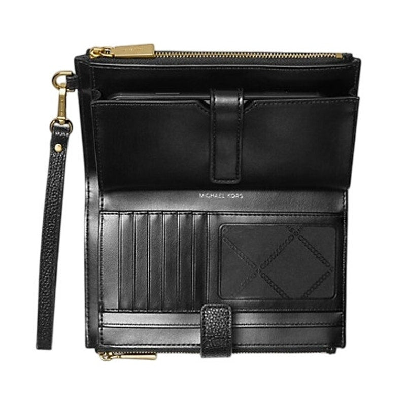 MICHAEL Michael Kors Adele Leather Leopard Print Calf Hair Smartphone Wallet